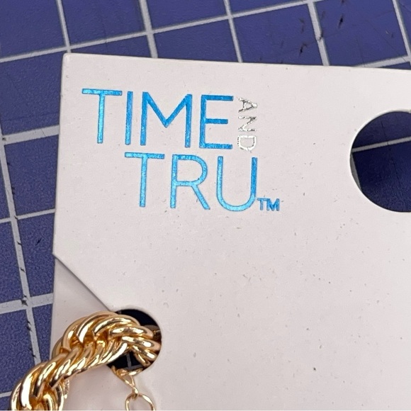 New Time And Tru Gold Chain Necklace 16” With 3” Extender Twist Rope Style - Picture 6 of 11